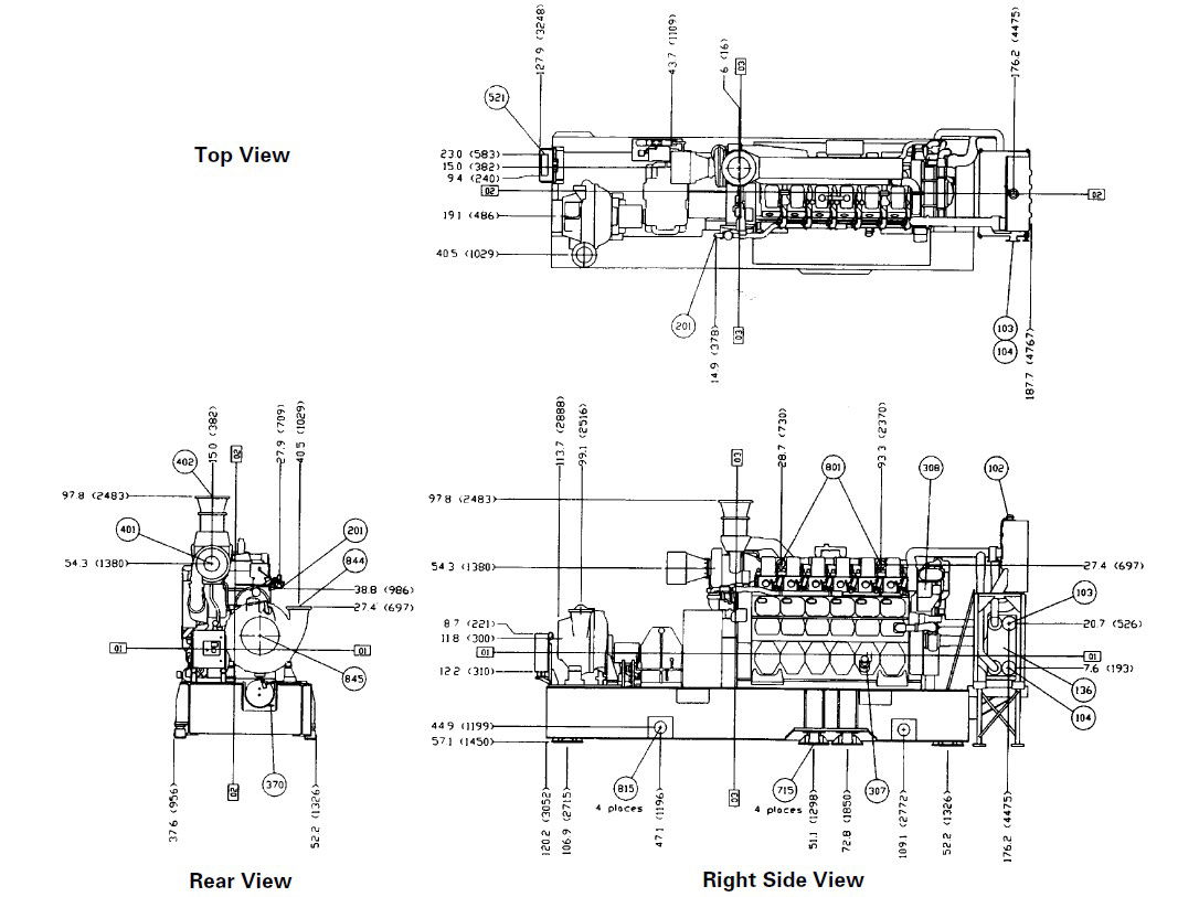 Gas Fired Air Cooled Chillers Three Side Views PDF File