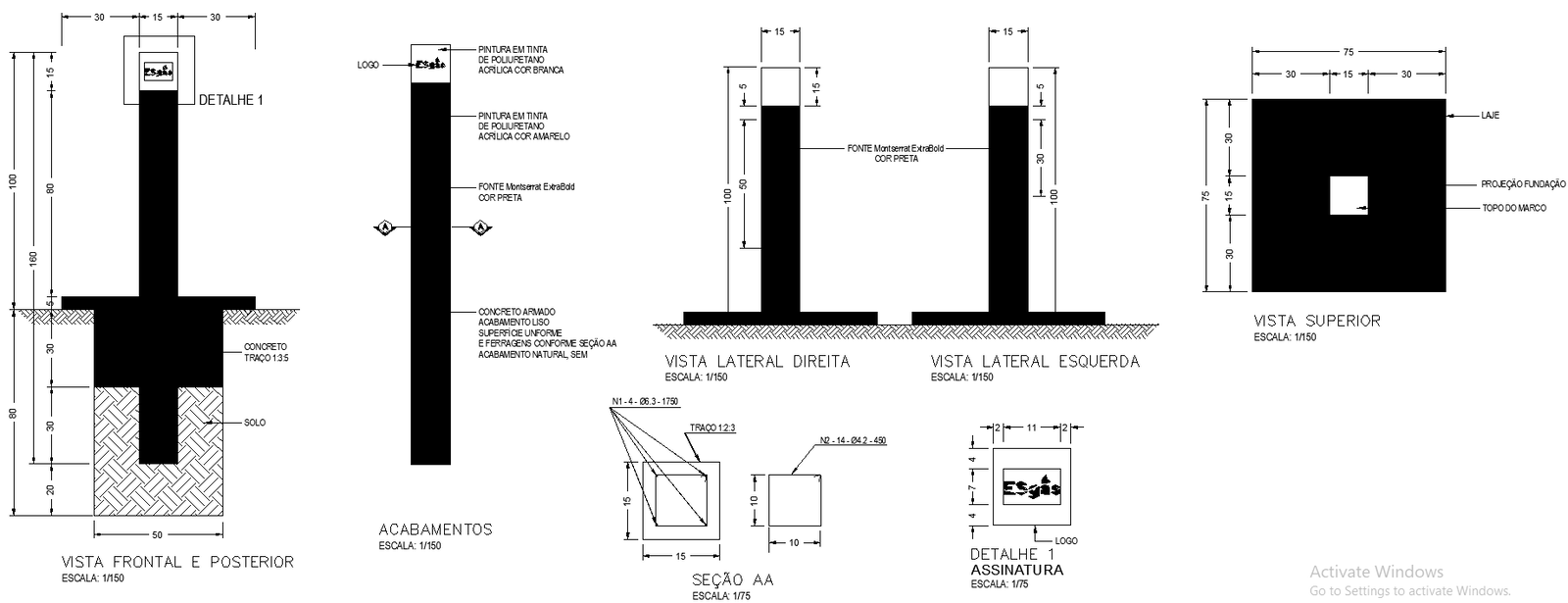 Gas Connection Wall Section Details AutoCAD DWG File