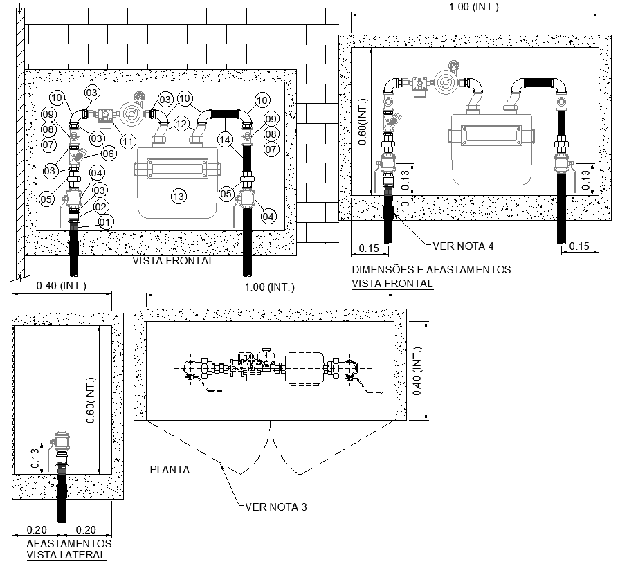 Gas Pipe Line Plan Details AutoCAD DWG File