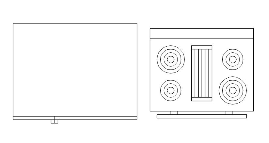 Gas stove and refrigerator top view 2d cad blocks in AutoCAD, dwg file.