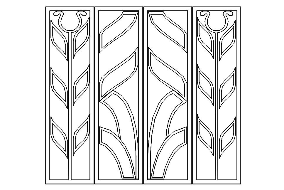Gate Drawing Free CAD Blocks DWG File