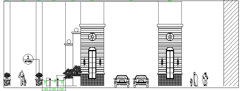 Gate Location Layout Plan dwg file