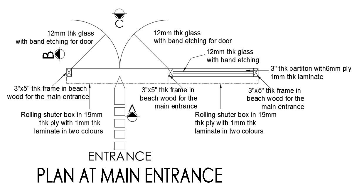 Gate Laminate Top View CAD Drawing Free Download DWG File