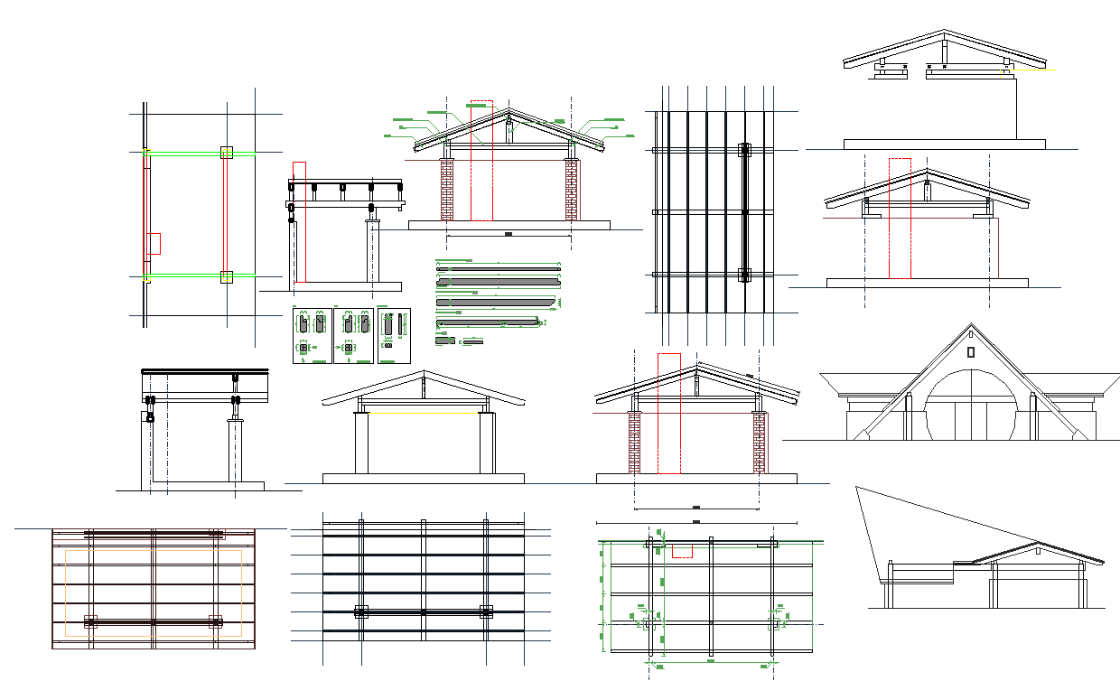 Detailed Gazebo 2D CAD Block DWG for Accurate Garden Layouts