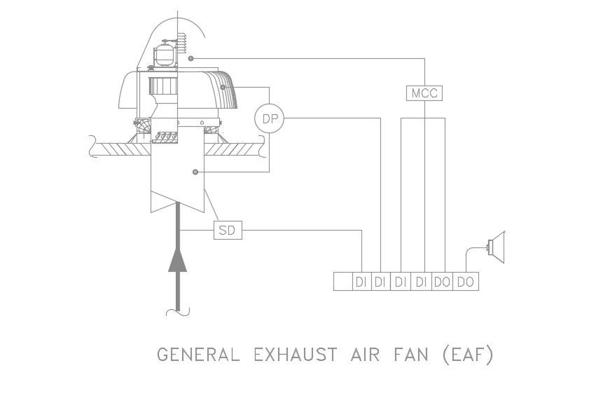 General Exhaust Air Fan Design CAD Drawing Download