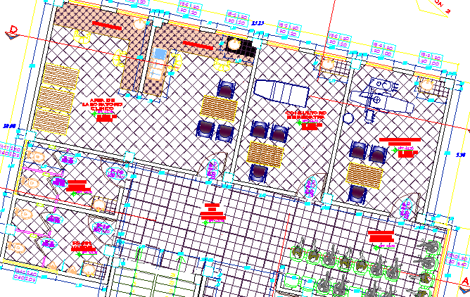 General Hospital Architecture Layout and structure Details dwg file