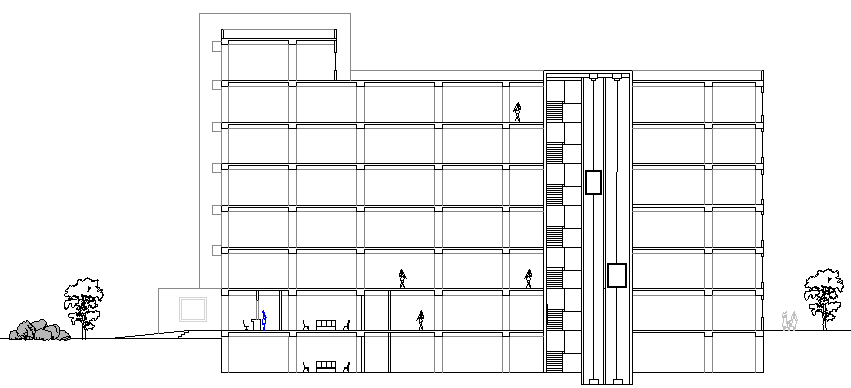 General Hospital Elevation and Structure Details dwg file
