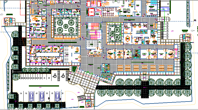 General Hospital Project Structure Details dwg file