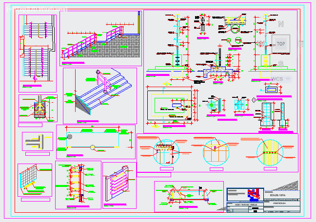 General details of Roof detail and stair case detail