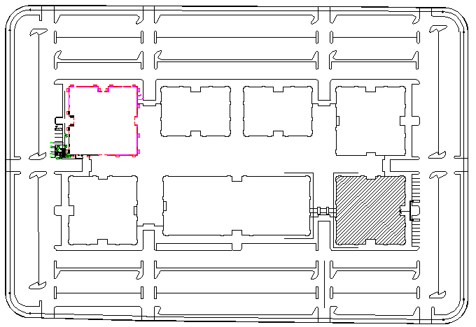 General layout plan details of office floor dwg file