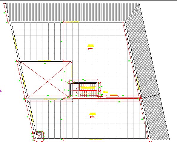 General layout plan view of office floor dwg file