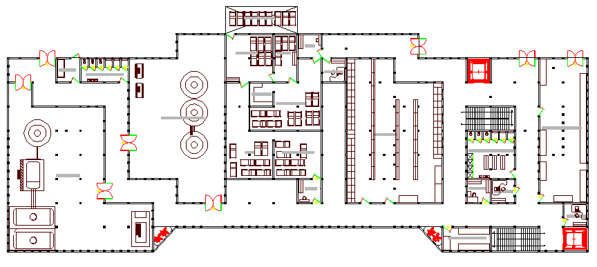 General service hospital architecture layout dwg file