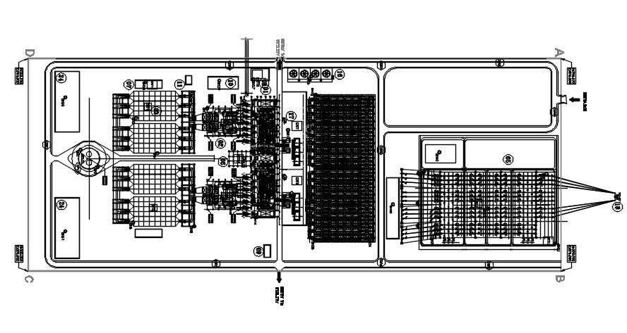 General Arrangement plan of a Power house . Download AutoCAD DWG file.