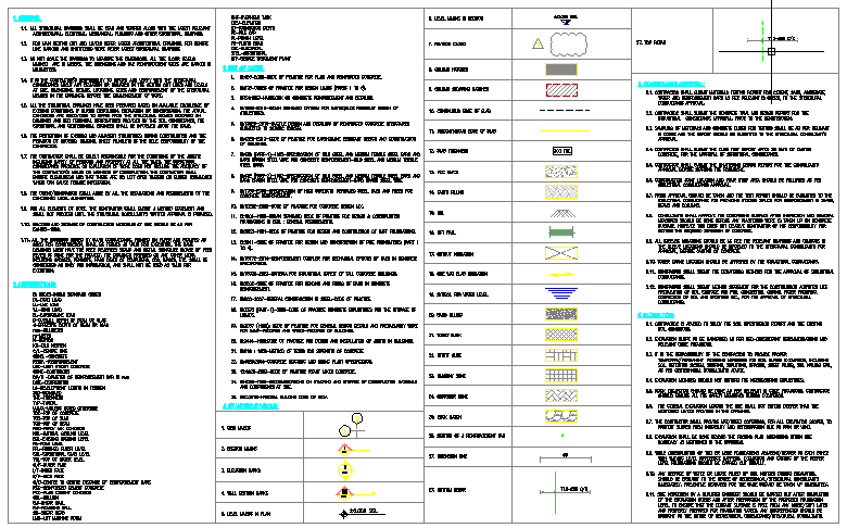 General Structural Notes for Commercial Building in AutoCAD File