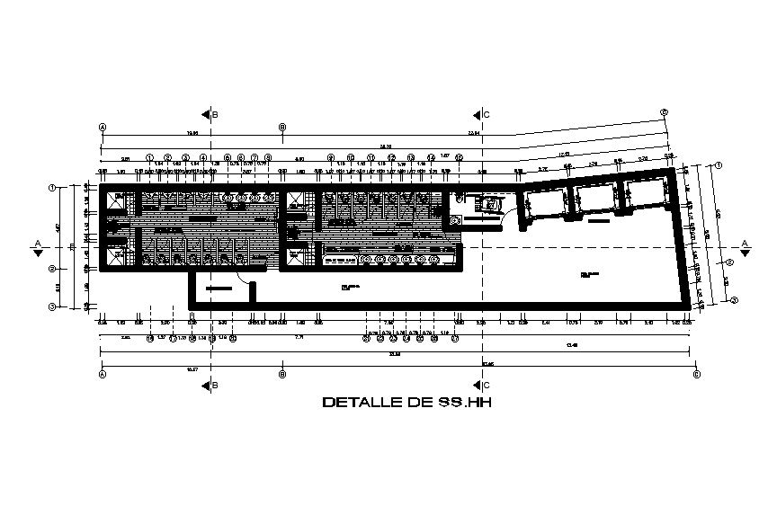 General Toilet floor plan detail drawing separated in this AutoCAD drawing file. Download this 2d AutoCAD drawing file.