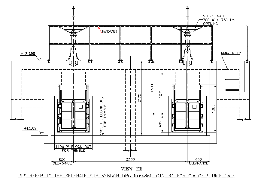 General arrangement of flash mixer details has given in this 2D Autocad DWG drawing file. Download the 2D Autocad DWG drawing file.