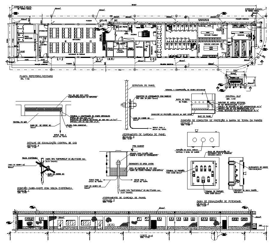 Generator House Electrical Grounding DWG AutoCAD Plan