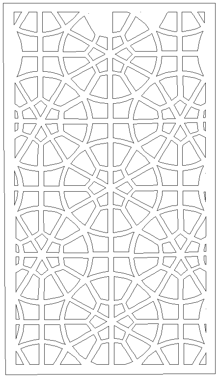 Geometric figures pattern Laser cut panel Vector illustration DWG autoCAD drawing