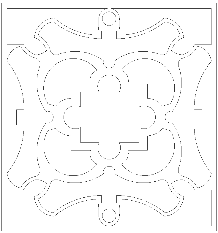 Geometric pattern design two dimension DWG autoCAD drawing