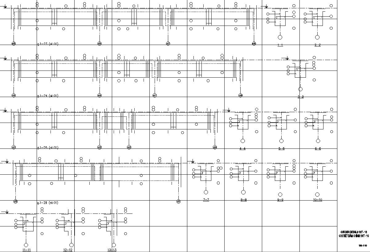 Girder column details AutoCAD file , 2d drawing
