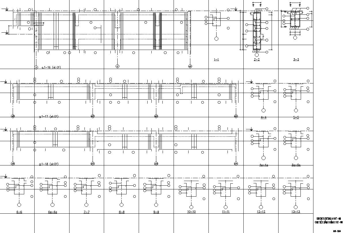 Girder details AutoCAD file , 2d drawing