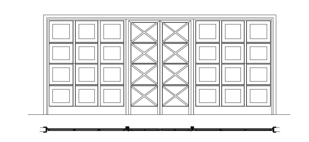 Glass Door Detail In DWG File