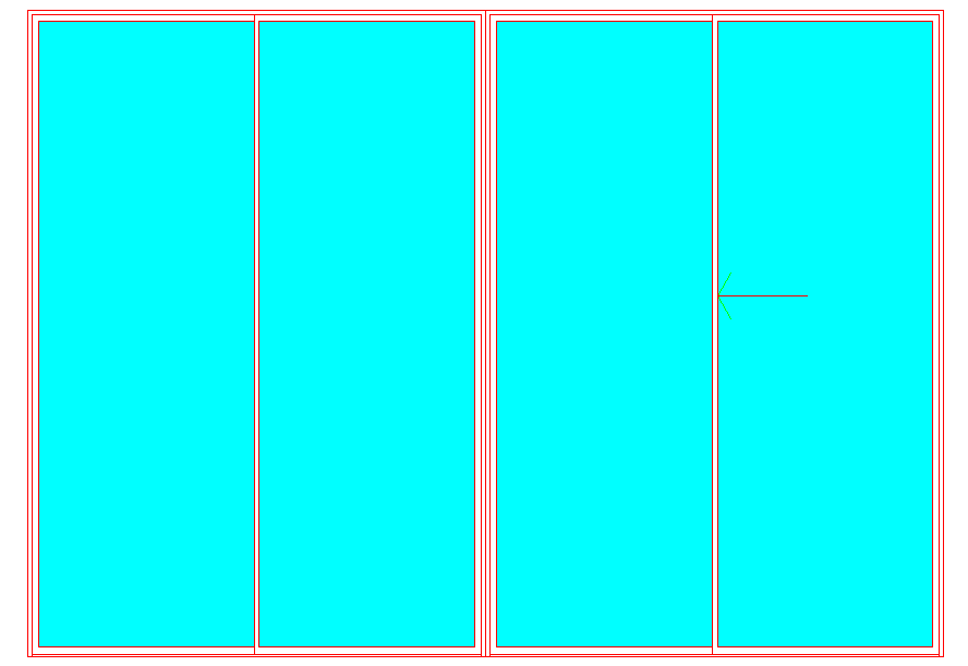 Glass Windows Elevation Block