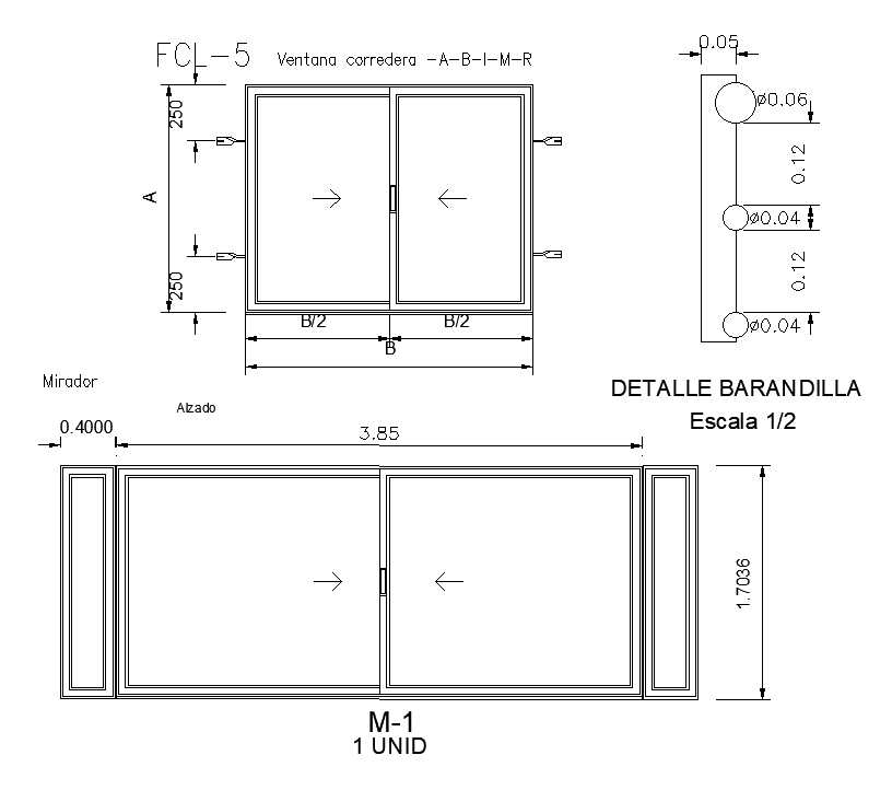 Glass sliding window cad drawing is given in this cad file. Download this 2d cad file now.