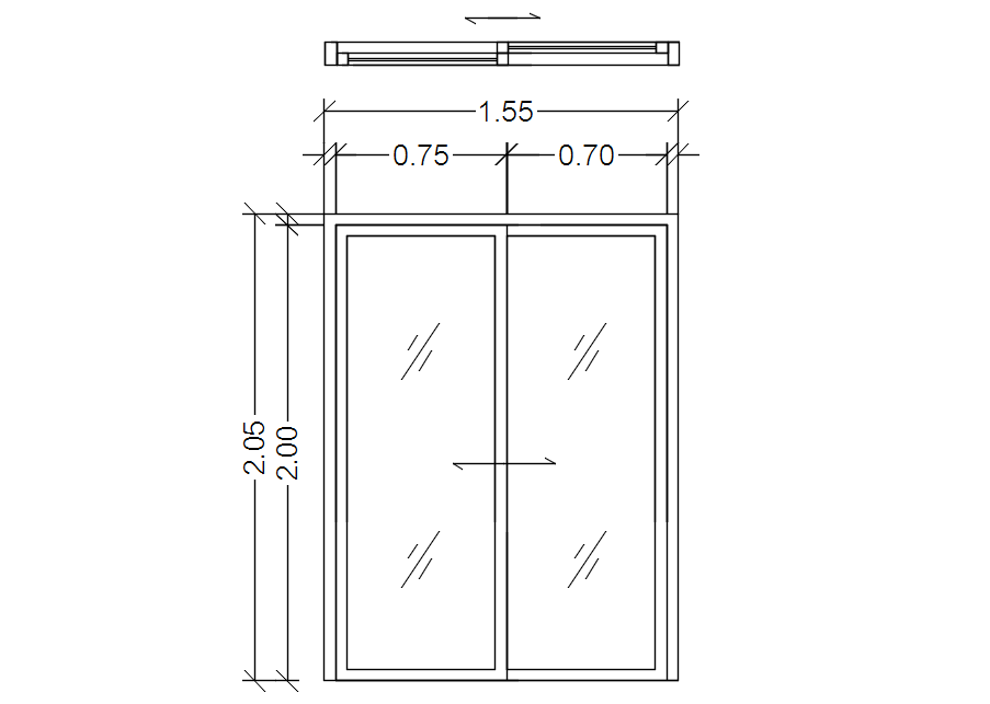 Glass window drawing in detail AutoCAD drawing, dwg file, CAD file