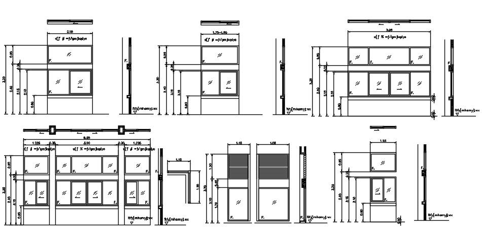 Glass window section details AutoCAD 2D DWG drawing file is provided. Download the AutoCAD free 2D DWG file.
