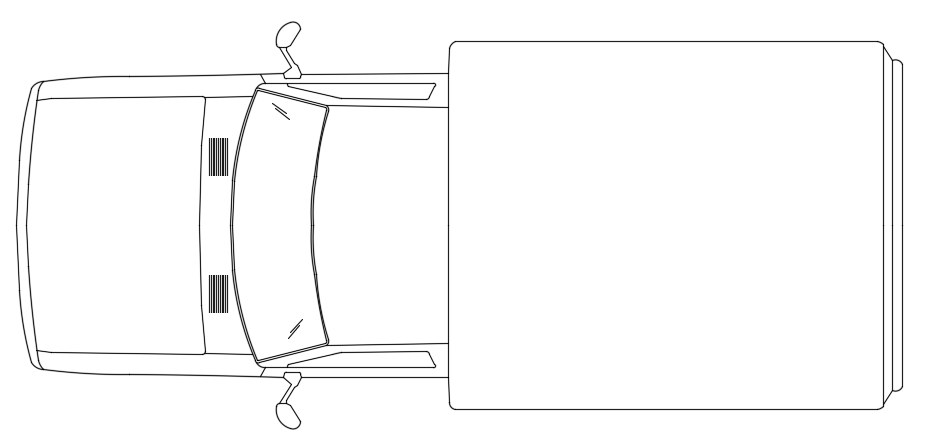 Goods van top view AutoCAD drawing file
