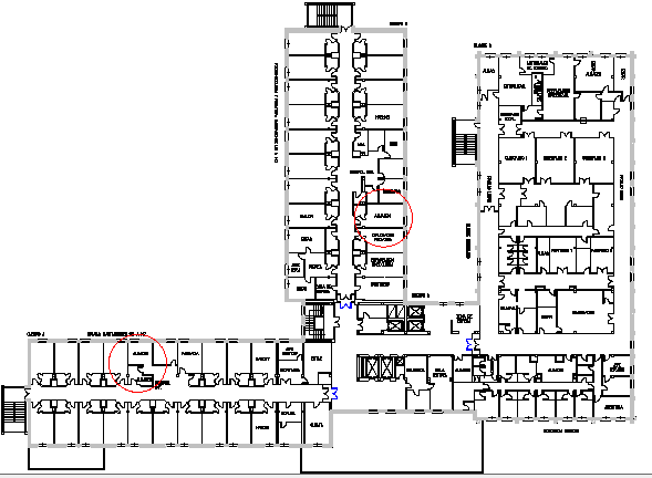 Government Hospital Architecture Layout dwg file