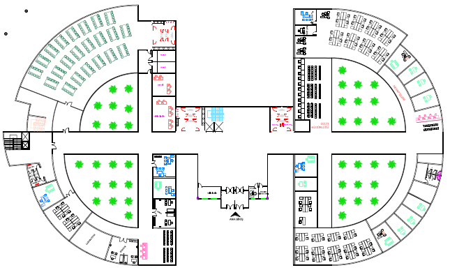 Government Municipality office building layout design drawing