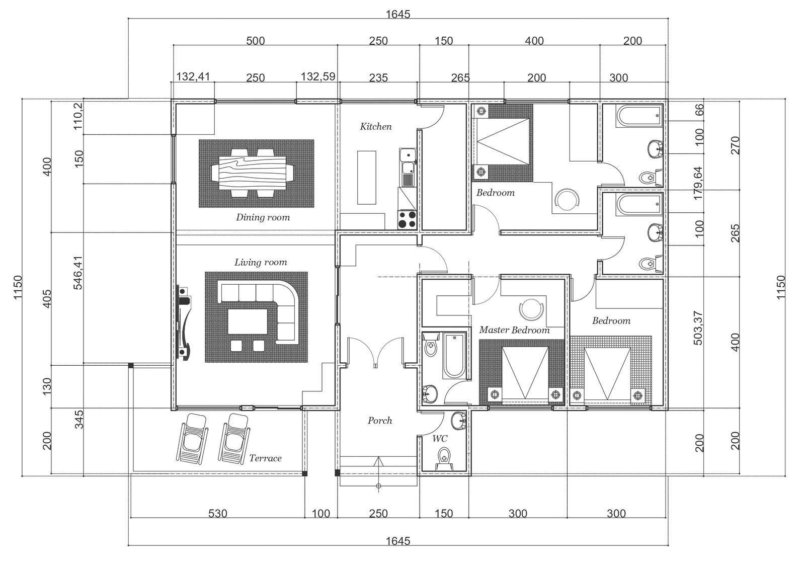 Government house scheme house plan layout design 3d autocad drawing .