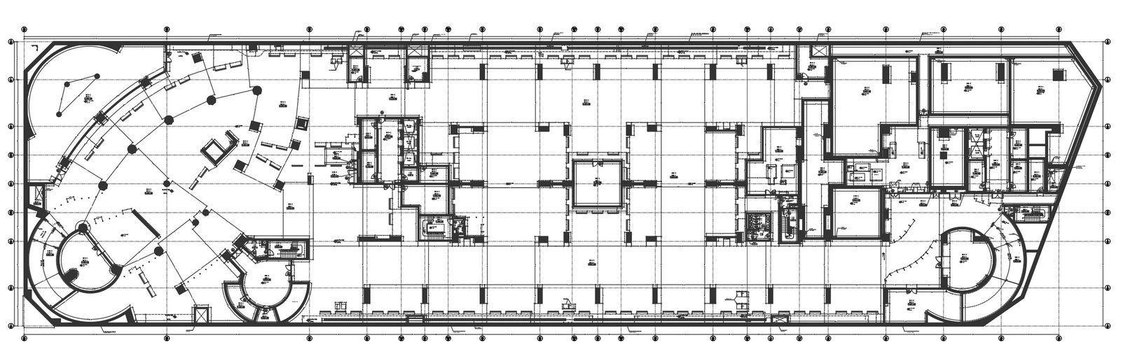 Government offices detailed beam column plan DWG autoCAD drawing