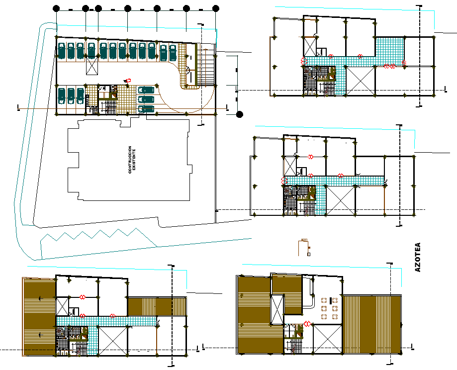 Govt. building plan detail dwg file