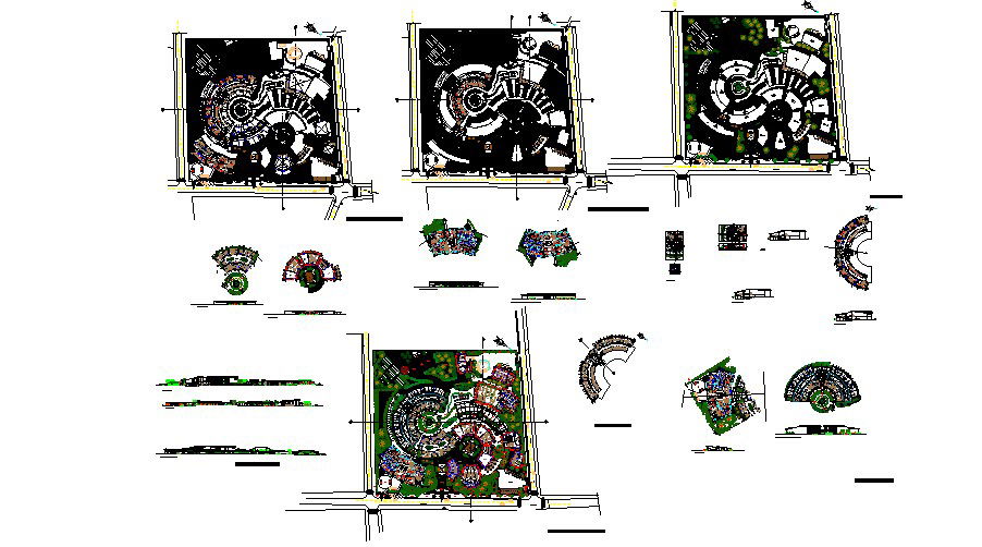 Graphic expression geriatric center detailed architecture project dwg file