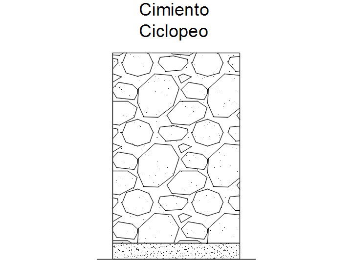 Gravel Wall Design CAD Drawing in DWG Format