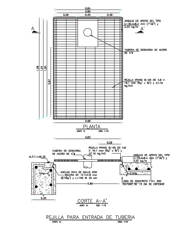 Grid For Pipe Entry Drawing Download Free DWG File
