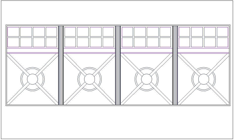 Grill work of iron for door design