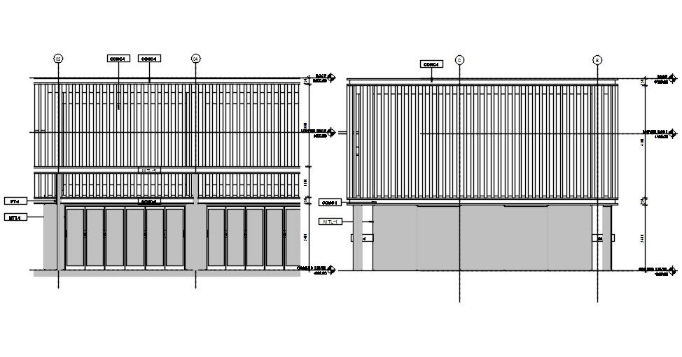 Grill design of the Facade system sectional details are given in this AutoCAD DWG 2D Drawing File. Download the AutoCAD DWG file now.