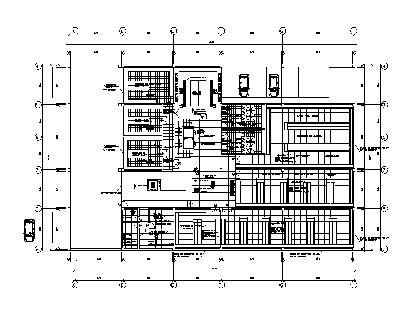 Groceries Floor Shopping Mall Layout Plan AutoCAD Drawing Download DWG File