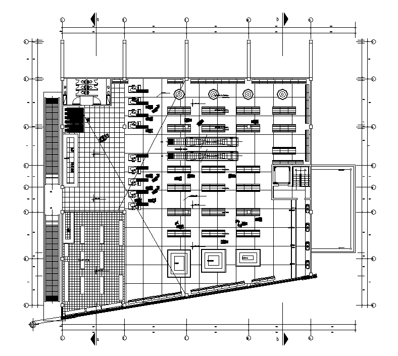 Groceries Mall Layout Plan AutoCAD Drawing DWG File