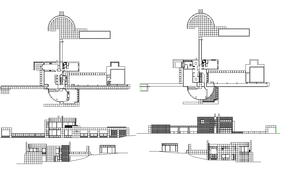 Grotta House plan dwg file.