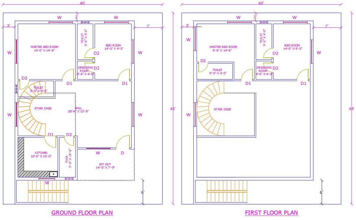 Ground Floor and First Floor Plan