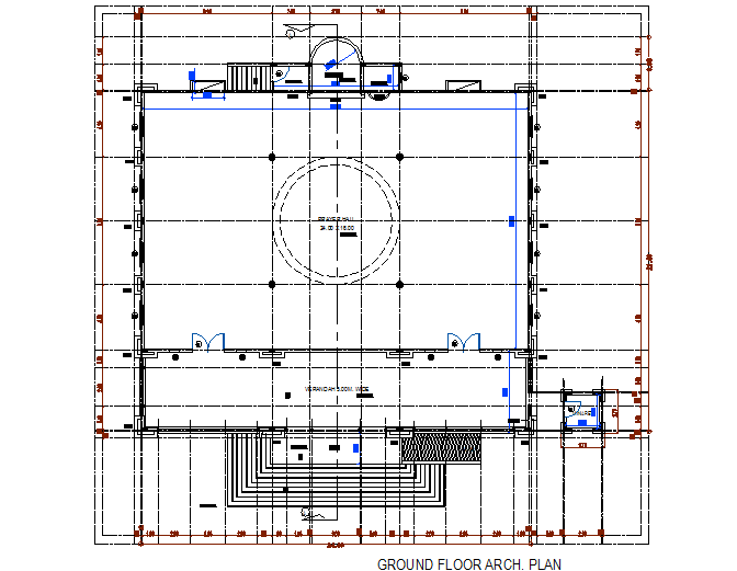 Architecture Ground Floor Plan AutoCAD Drawings