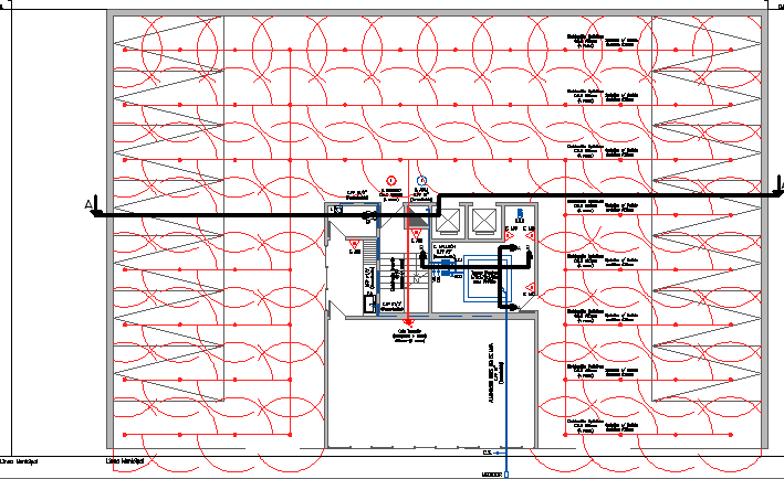 Ground floor details of natural gas building dwg file