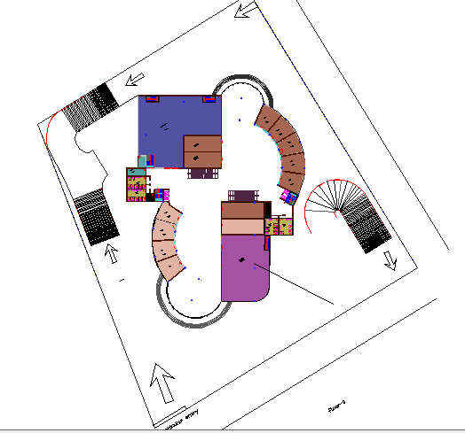 Ground floor layout plan details of shopping mall project dwg file
