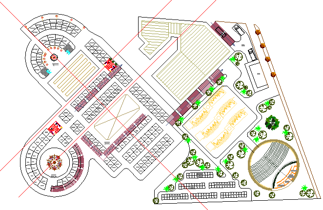Ground floor layout plan details of tarapoto market dwg file
