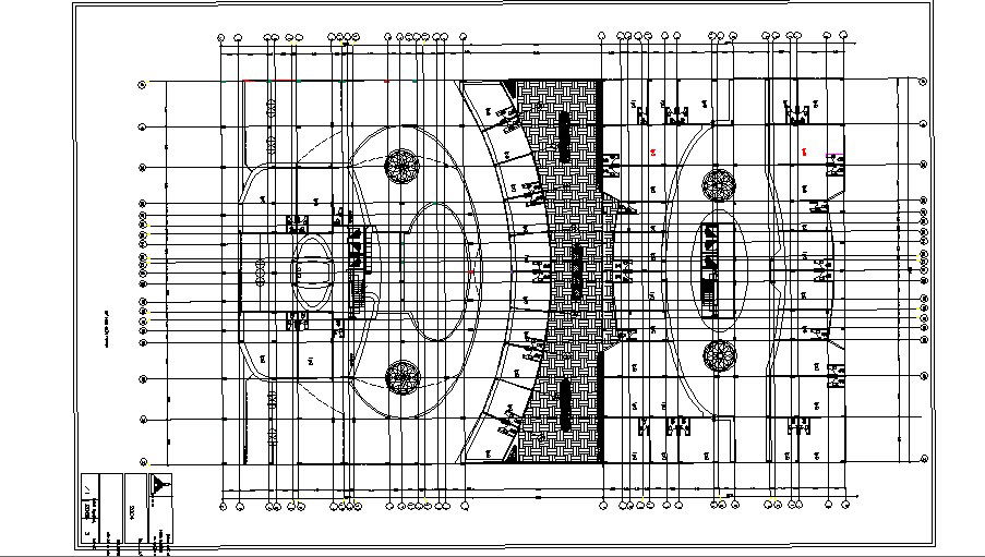 Ground floor layout plan for hospital building dwg file